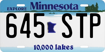 MN license plate 645STP