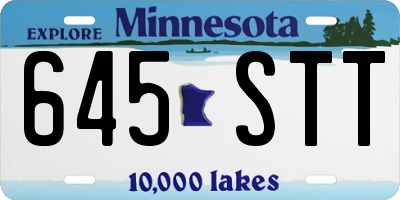 MN license plate 645STT