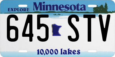 MN license plate 645STV