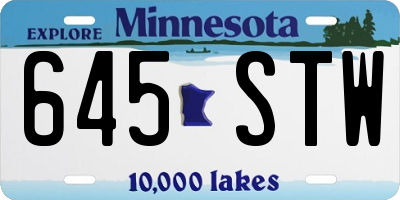 MN license plate 645STW