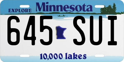 MN license plate 645SUI