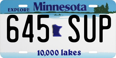 MN license plate 645SUP