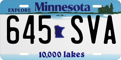 MN license plate 645SVA