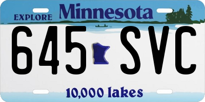 MN license plate 645SVC