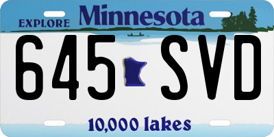 MN license plate 645SVD