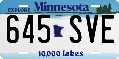 MN license plate 645SVE
