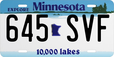 MN license plate 645SVF