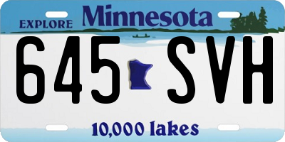 MN license plate 645SVH