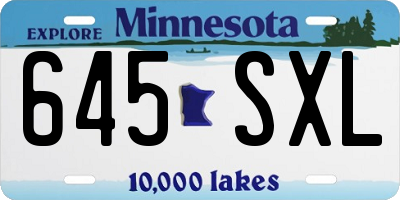 MN license plate 645SXL