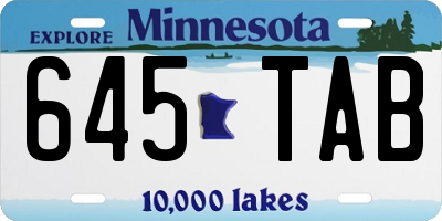 MN license plate 645TAB