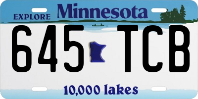 MN license plate 645TCB