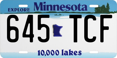 MN license plate 645TCF