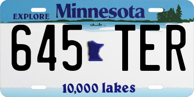 MN license plate 645TER