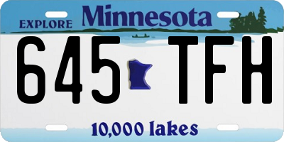 MN license plate 645TFH