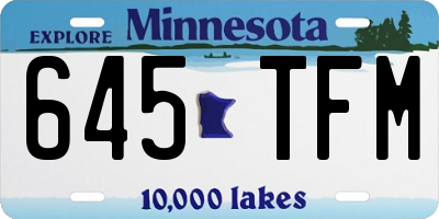 MN license plate 645TFM