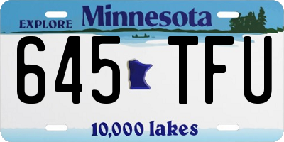 MN license plate 645TFU