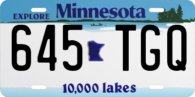 MN license plate 645TGQ