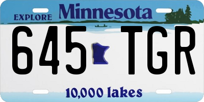 MN license plate 645TGR