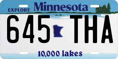 MN license plate 645THA