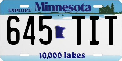 MN license plate 645TIT
