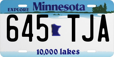 MN license plate 645TJA