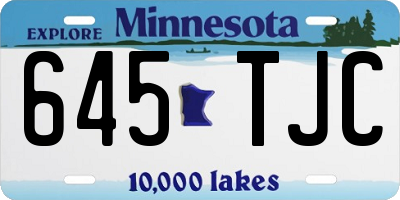 MN license plate 645TJC