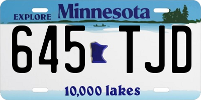 MN license plate 645TJD