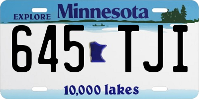 MN license plate 645TJI
