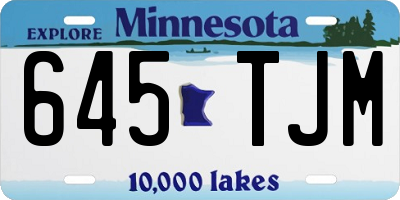 MN license plate 645TJM