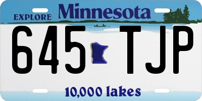 MN license plate 645TJP