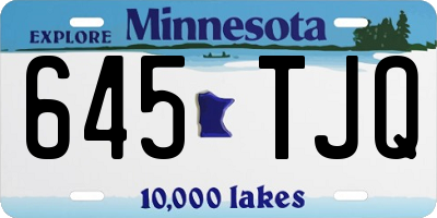 MN license plate 645TJQ