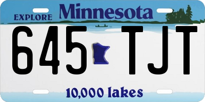 MN license plate 645TJT