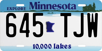 MN license plate 645TJW