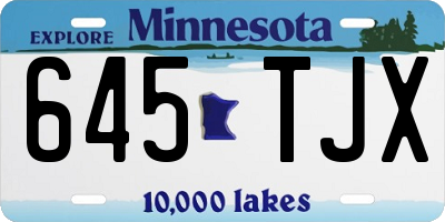 MN license plate 645TJX