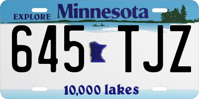 MN license plate 645TJZ