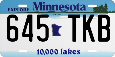 MN license plate 645TKB