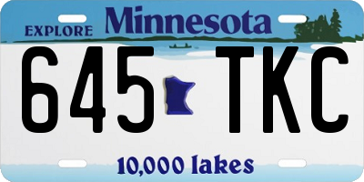 MN license plate 645TKC