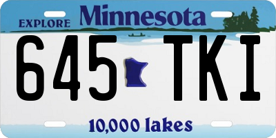 MN license plate 645TKI