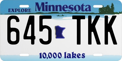 MN license plate 645TKK