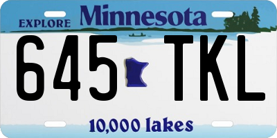MN license plate 645TKL