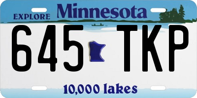 MN license plate 645TKP