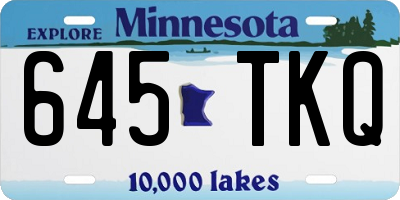MN license plate 645TKQ