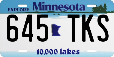 MN license plate 645TKS