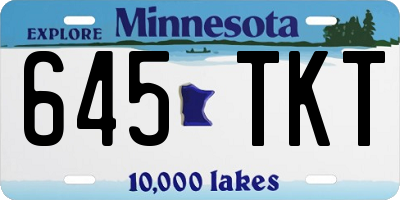 MN license plate 645TKT