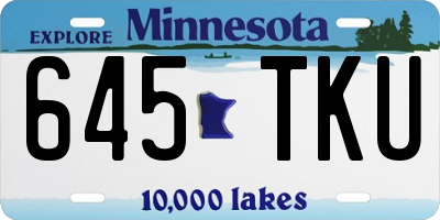 MN license plate 645TKU