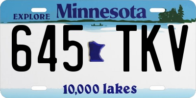 MN license plate 645TKV