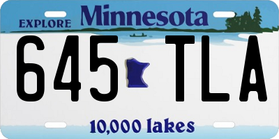 MN license plate 645TLA
