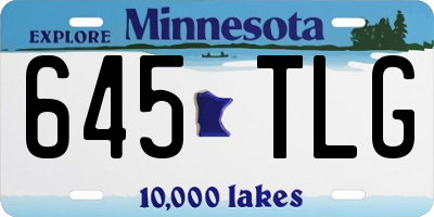 MN license plate 645TLG
