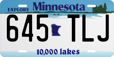 MN license plate 645TLJ