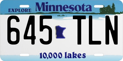 MN license plate 645TLN